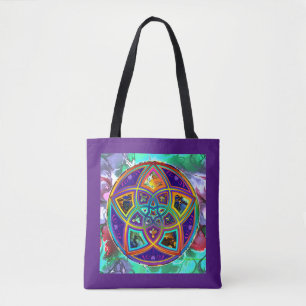 Venus Flower of Love - Flower Power coloured Tote Bag