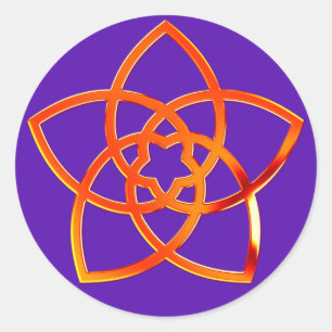 Venus flower / Venus Flower RED violet Classic Round Sticker