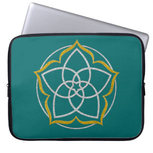 VENUS FLOWER / Venusblume Lotus SILVER GOLD Laptop Sleeve