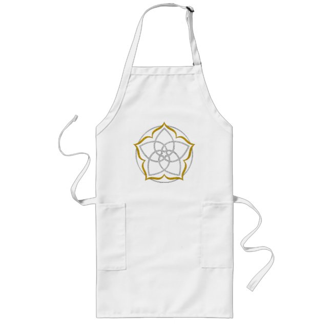 VENUS FLOWER / Venusblume Lotus SILVER GOLD Long Apron (Front)