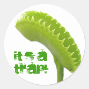 Venus Fly Trap Classic Round Sticker
