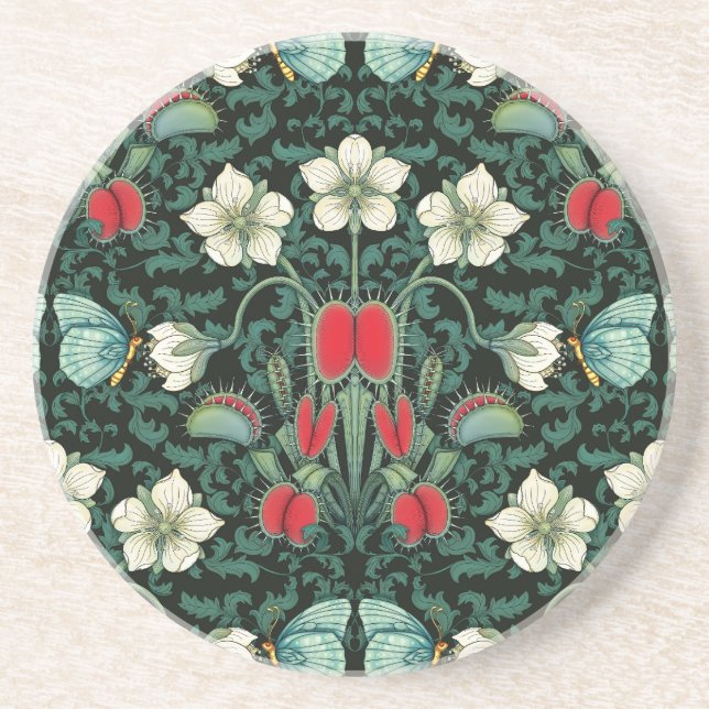 Venus Flytrap and Blue Butterfly Coaster (Front)