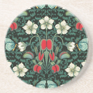 Venus Flytrap & Blue Butterfly Gothic Victorian Coaster