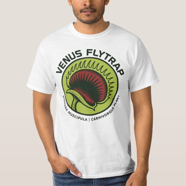 Venus Flytrap Carnivorous Plant Icon T-Shirt (Front)