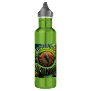 Venus Flytrap Floral Green and Red  710 Ml Water Bottle