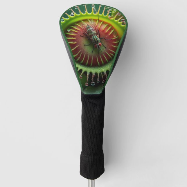 Venus Flytrap Floral Whimsical Fun Golf Head Cover (Front)