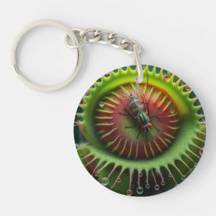 Venus Flytrap Floral Whimsical Weird Fun Key Ring