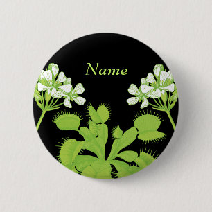 Venus Flytrap Name Tag 6 Cm Round Badge