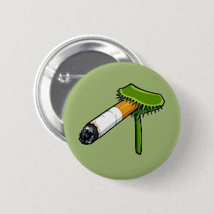 Venus Flytrap Plant With Cig 6 Cm Round Badge
