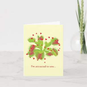 Venus Flytrap Valentine Holiday Card