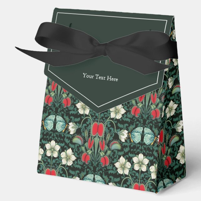 Venus Flytrap Victorian Botanical Custom Tent Favour Box (Front)
