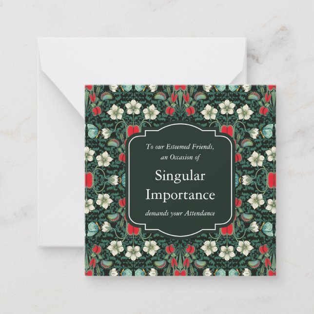 Venus Flytrap Victorian Gothic Mini Card (Front)