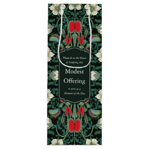 Venus Flytrap Victorian Gothic Personalised Wine Gift Bag
