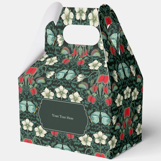 Venus Flytrap Victorian Large Custom Gabled Favour Box (Front)