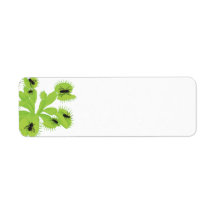Venus Flytrap with Flies Labels