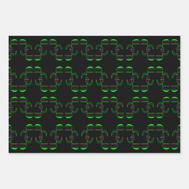 Venus Flytrap Wrapping Paper Sheet Set (Front)