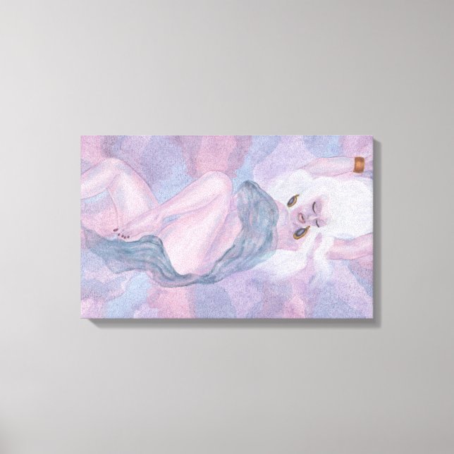 Venus, Goddess, Watercolor, Love, Fantasy, art Canvas Print (Front)