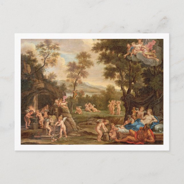 Venus in Vulcan's Forge, 18th century Postcard (Front)