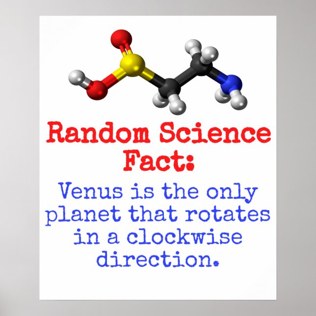 Venus Is The Only Planet - Science Fact Poster (Front)