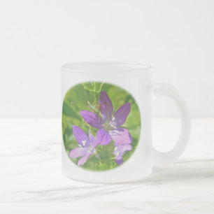 Venus' Looking Glass Wildflower Frosted Glass Coffee Mug