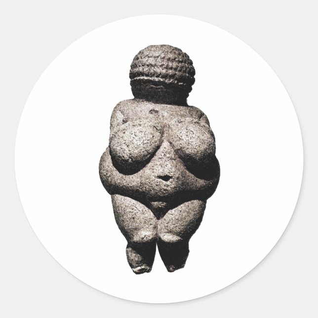Venus of Willendorf Classic Round Sticker (Front)