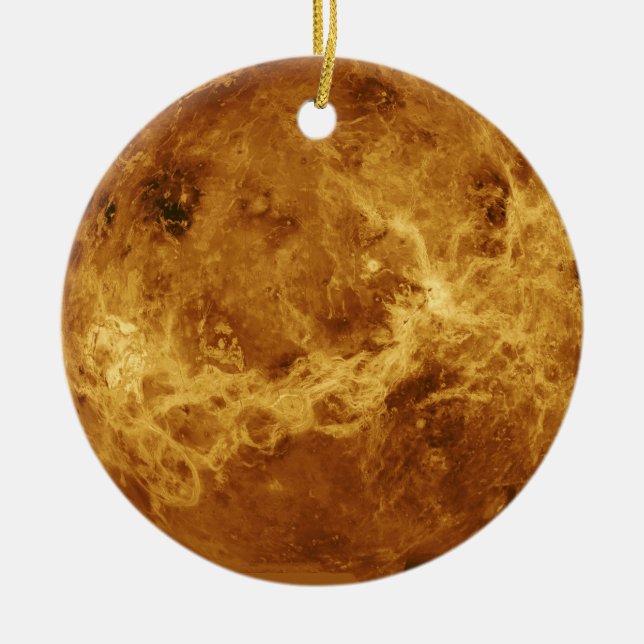 Venus Planet Photo Ceramic Tree Decoration (Front)