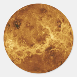 Venus Radar Map Classic Round Sticker