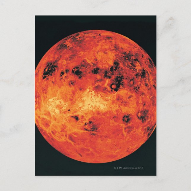 Venus, Radar Map Postcard (Front)