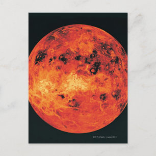 Venus, Radar Map Postcard