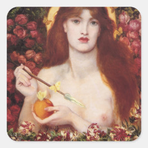 Venus Verticordia (by Dante Gabriel Rossetti) Square Sticker