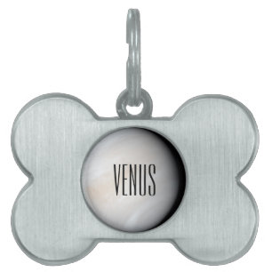 Venus with clouds pet ID tag