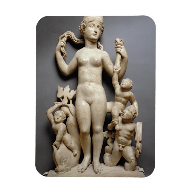Venus with putti, a triton and a dolphin, Roman, 4 Magnet (Vertical)