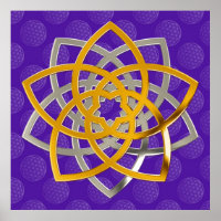 Venusblume Duo GoldSilver | flower of life pattern