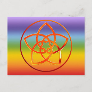 Venusblume / Venus Flower RED   chakren colours Postcard