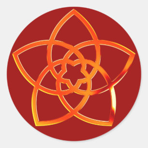 Venusblume / Venus Flower RED dark red Classic Round Sticker
