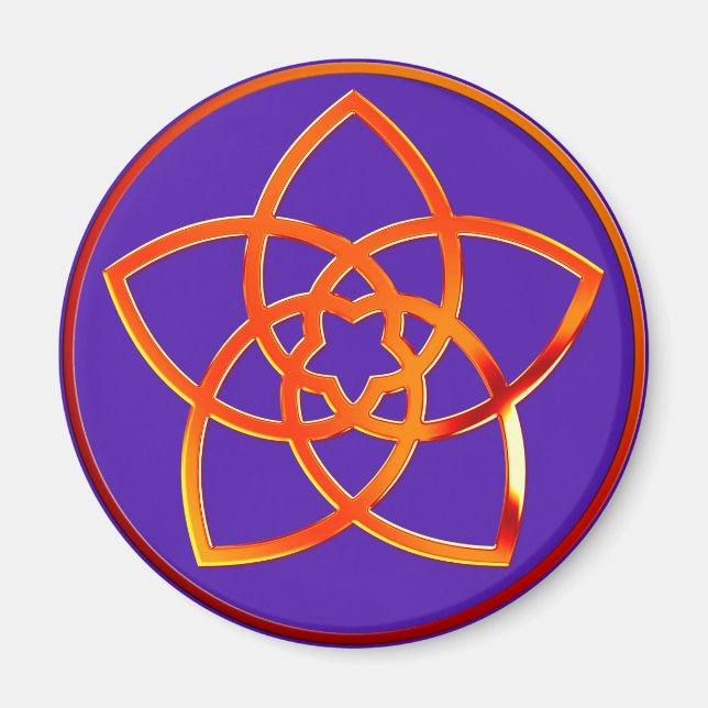 Venusblume / Venus Flower RED | violet Magnet (Front)