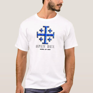 Ver 4 – Jerusalem Cross – Opus Dei - Clear Back T-Shirt