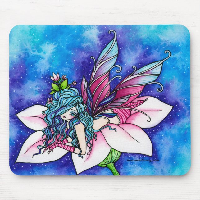 Vera Fairy Fantasy Flower Mouse Mat (Front)