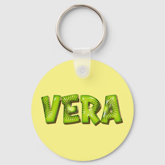 Vera Name Kiwi Design Keychain (Front)