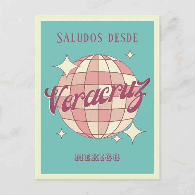 Veracruz Mexico Retro Vintage Party Postcard (Front)