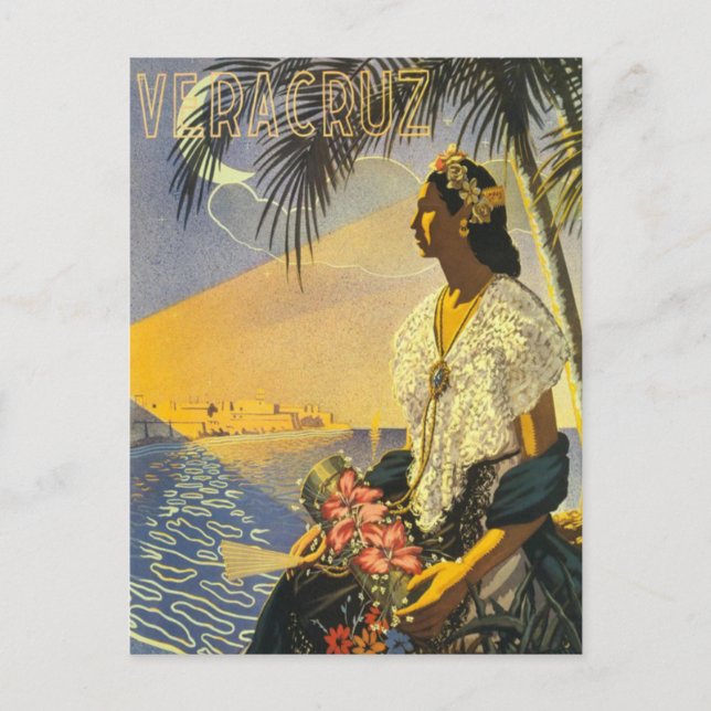 Veracruz Mexico vintage travel Postcard (Front)