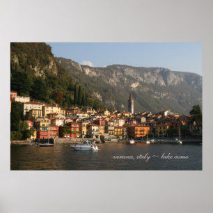verana, italy ~ lake como poster