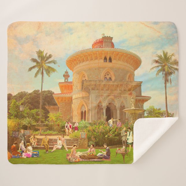 Verão de 1934 em Monserrate (Sintra - Portugal) Sherpa Blanket (Front (Horizontal))