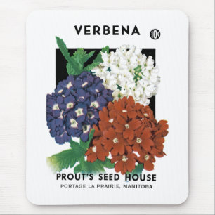 Verbena Seed Packet Label Mouse Mat