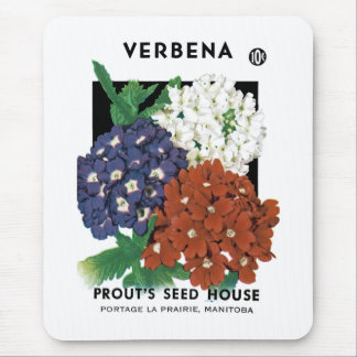 Verbena Seed Packet Label Mouse Mat