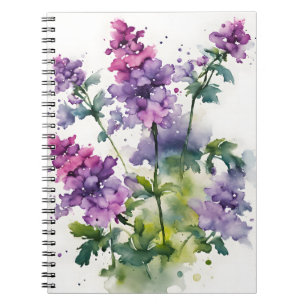 Verbena - Watercolor flowers Notebook
