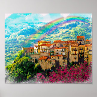 Verbicaro, a Village in Calabria Poster