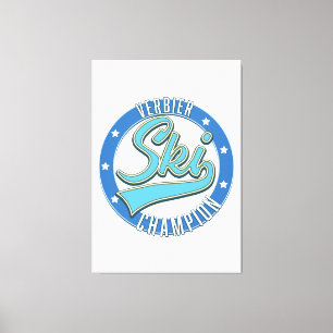 Verbier Ski Champion Canvas Print
