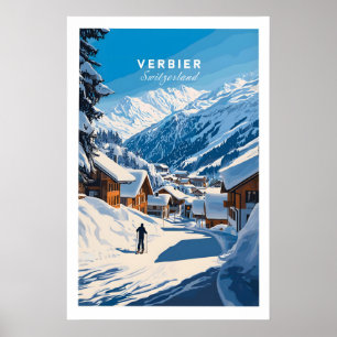 Verbier Ski Print Switzerland 1