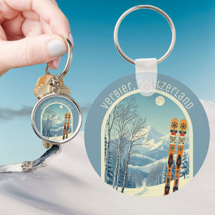 Verbier Switzerland Schweiz 4 Vallées ski  Key Ring
